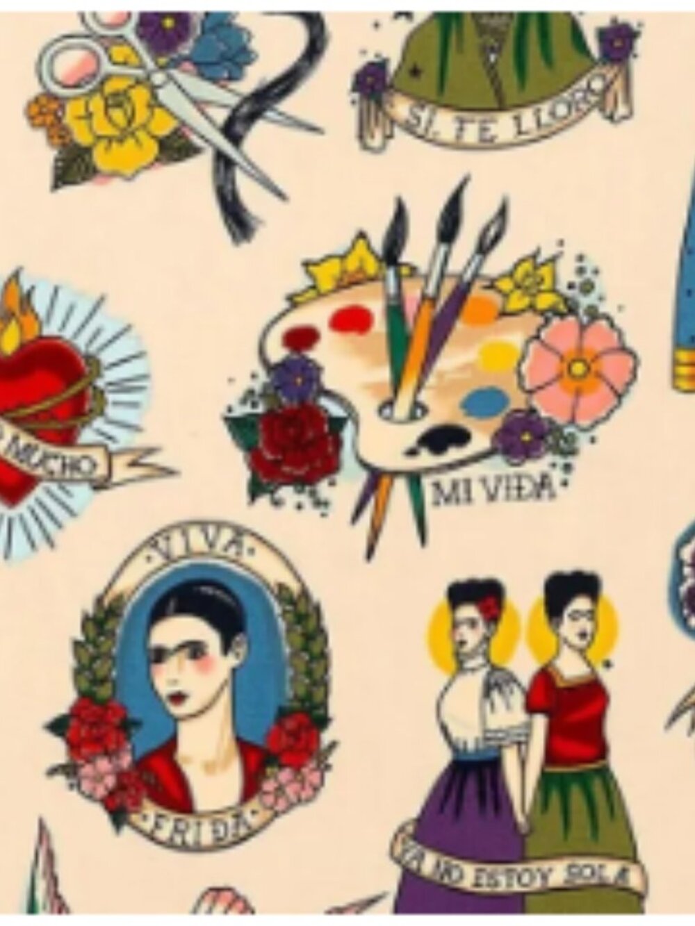 Todo Para Ti, Frida, Tea Color The Alexander Henry Fabrics Collection.